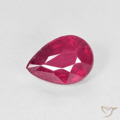 1.11ct 天然 深红粉色 红宝石, 梨形, VS-SI