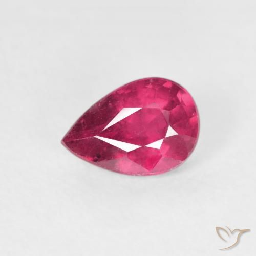 0.89ct 天然 红灯 红宝石, 梨形, VS-SI