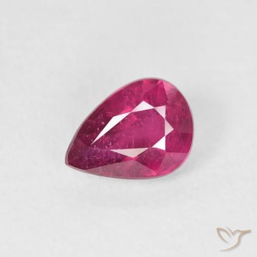 0.84ct 天然 红灯 红宝石, 梨形, VS-SI
