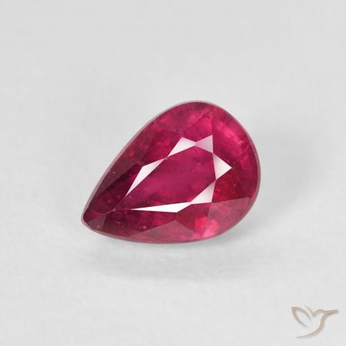 1.03ct 天然 深红粉色 红宝石, 梨形, VS-SI