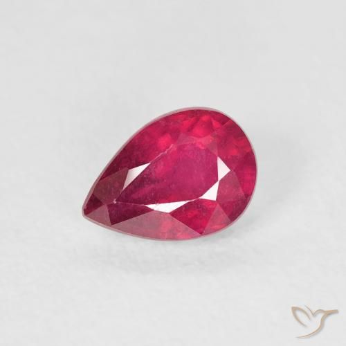 0.85ct 天然 粉红色 红宝石, 梨形, VS-SI