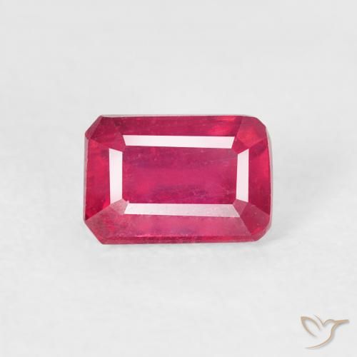 1.03ct 天然 红灯 红宝石, 祖母绿式切割, VS