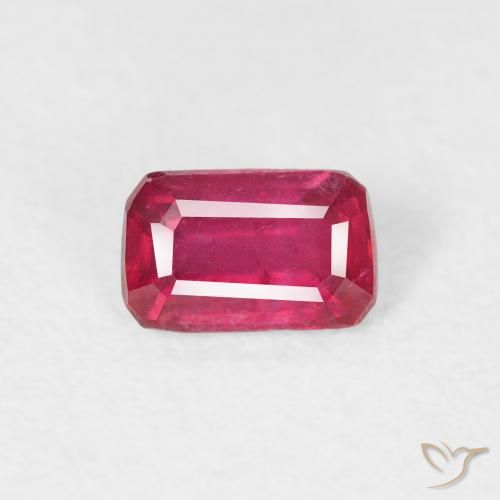 0.67ct 天然 红灯 红宝石, 祖母绿式切割, VS