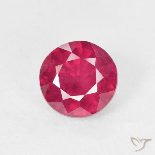 1.16ct 天然 红灯 红宝石, 圆形的, VS