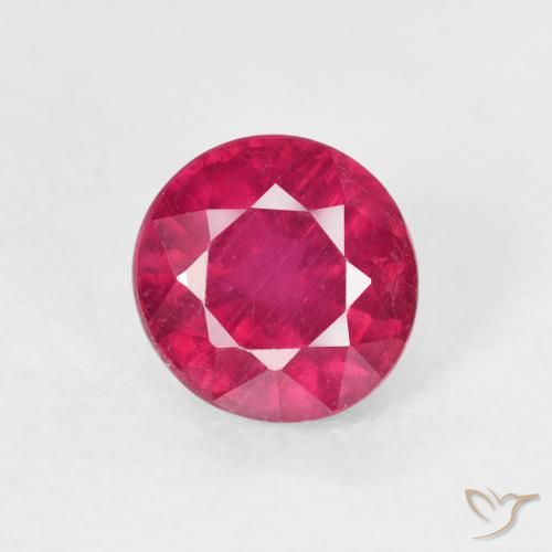 1.20ct 天然 红灯 红宝石, 圆形的, VS
