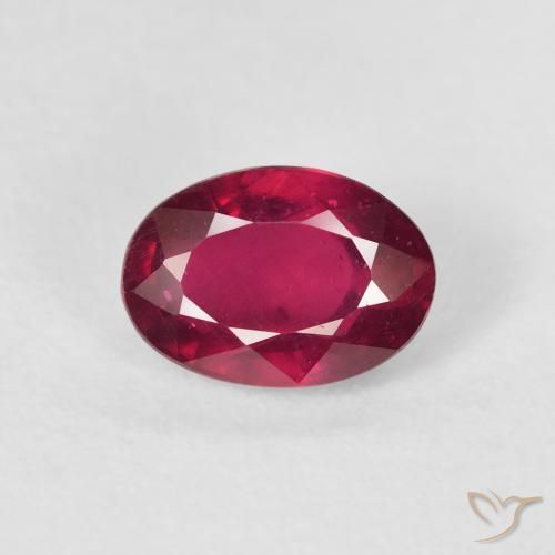 1.75ct 天然 深红色 红宝石, 椭圆形, VS