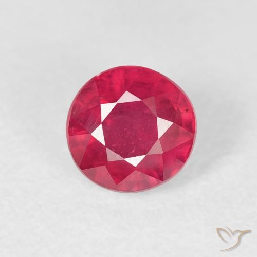 1.01ct 天然 粉红色 红宝石, 圆形的, VS