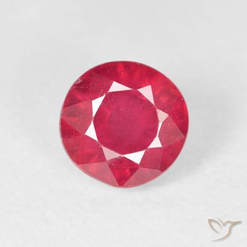 1.32ct 天然 果酱红 红宝石, 圆形的, VS