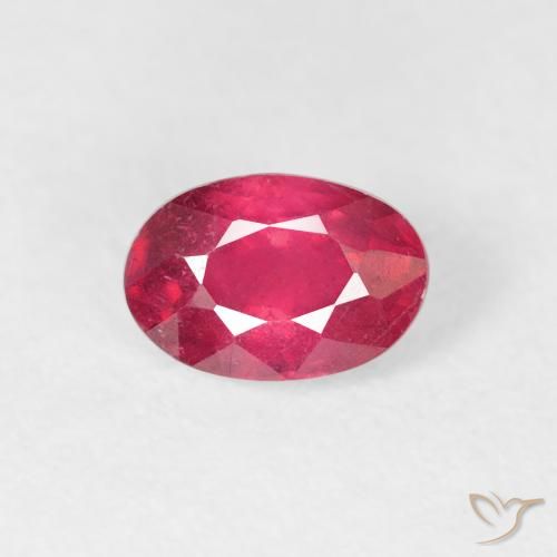 0.82ct 天然 中红 红宝石, 椭圆形, VS-SI