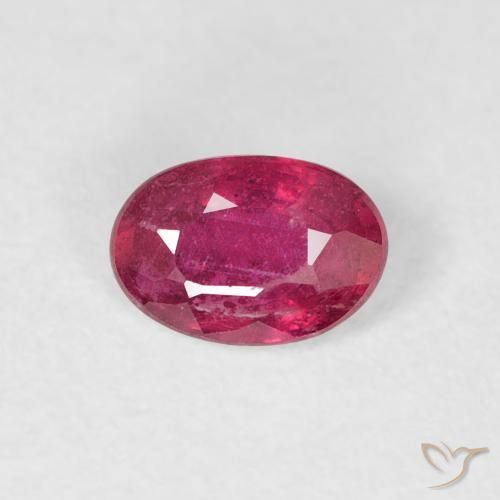 0.58ct 天然 粉红色 红宝石, 椭圆形, VS-SI