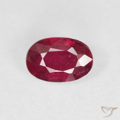 0.77ct 天然 血红 红宝石, 椭圆形, VS-SI