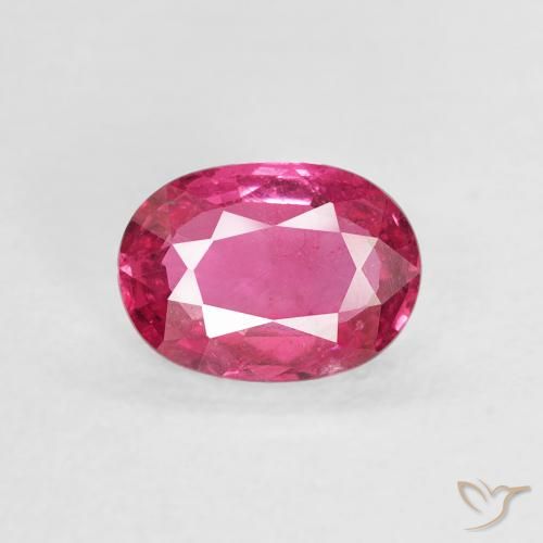 1.01ct 天然 深粉色 红宝石, 椭圆形, VS