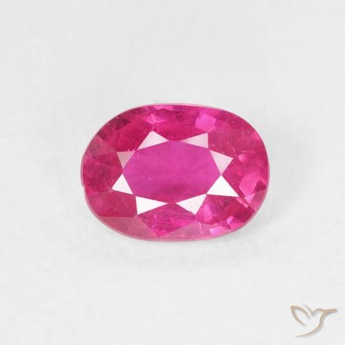 1.03ct 天然 深洋红色 红宝石, 椭圆形, VS-SI