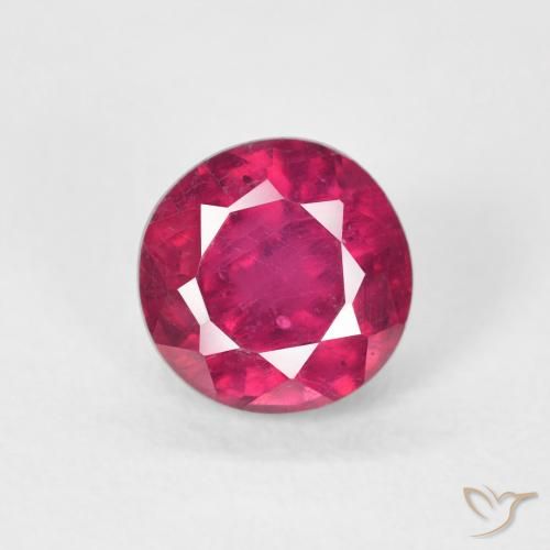 1.14ct 天然 红灯 红宝石, 圆形的, VS