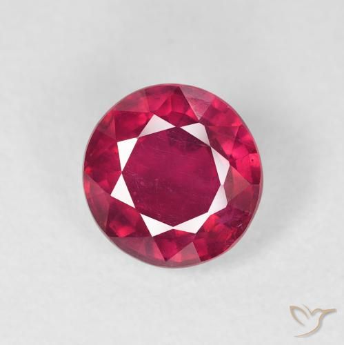 1.88ct 天然 中红 红宝石, 圆形的, VS