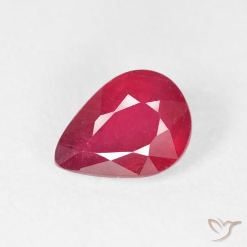 1.50ct 天然 中红 红宝石, 梨形, VS-SI