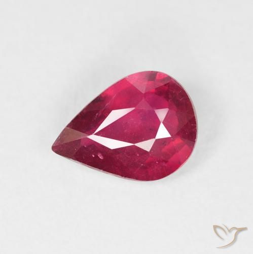 1.19ct 天然 中红 红宝石, 梨形, VS-SI