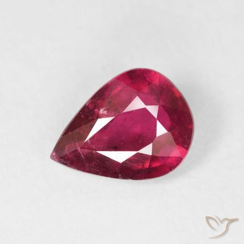 1.26ct 天然 果酱红 红宝石, 梨形, VS-SI