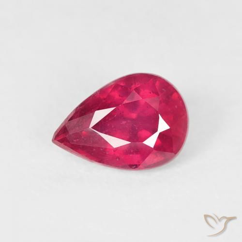 0.73ct 天然 红灯 红宝石, 梨形, VS-SI