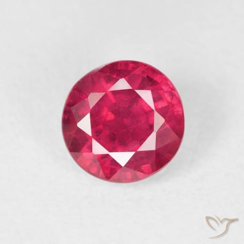 1.01ct 天然 果酱红 红宝石, 圆形的, VS