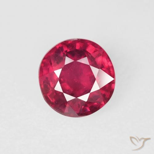 0.96ct 天然 果酱红 红宝石, 圆形的, VS