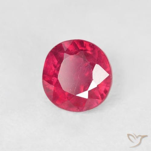 0.90克拉天然红宝石，圆形的，VS