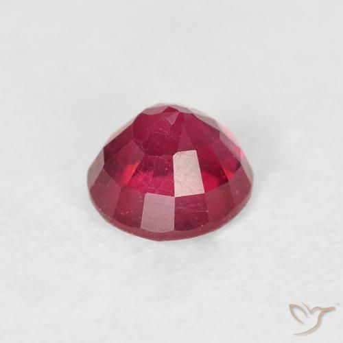 0.90克拉天然红宝石，圆形的，VS