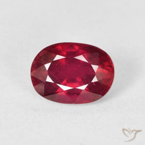 2.17ct 天然 暗红色 红宝石, 椭圆形, VS