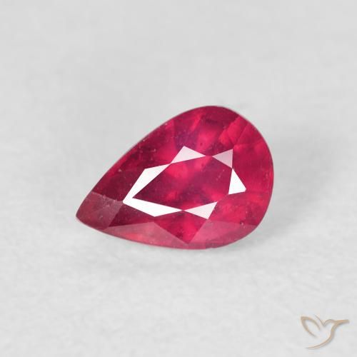 0.86ct 天然 红粉色 红宝石, 梨形, VS-SI