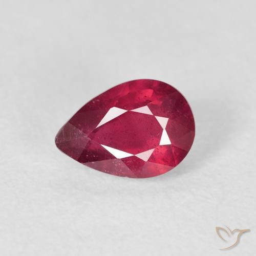 1.17ct 天然 中红 红宝石, 梨形, VS-SI