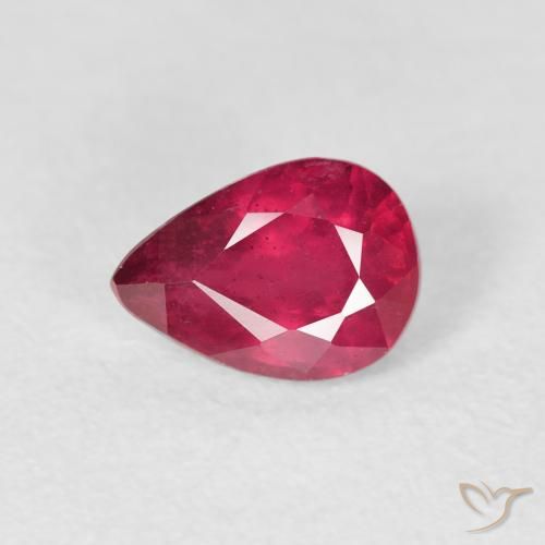 1.12ct 天然 果酱红 红宝石, 梨形, VS-SI