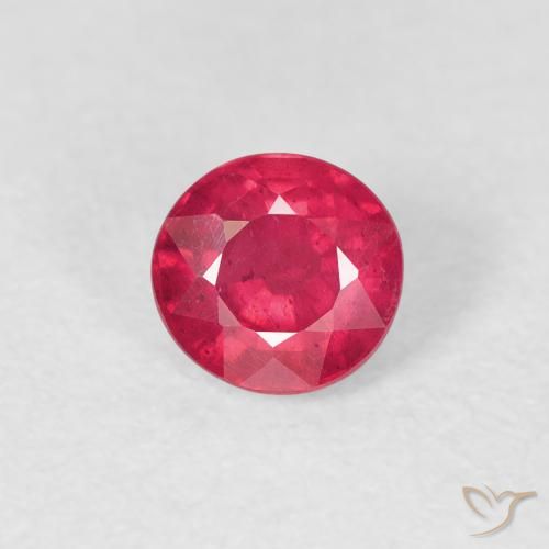 0.83ct 天然 中红 红宝石, 圆形的, VS
