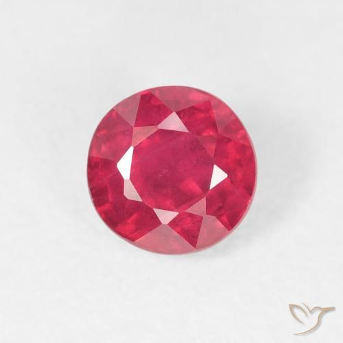 0.93ct 天然 粉红色 红宝石, 圆形的, VS