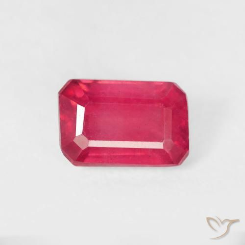 0.98ct 天然 粉红色 红宝石, 祖母绿式切割, VS