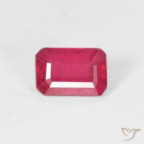 0.90ct 天然 粉红色 红宝石, 祖母绿式切割, VS
