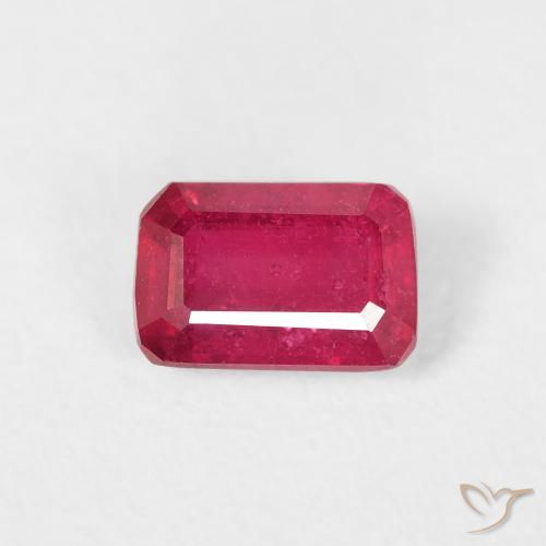 0.84ct 天然 红灯 红宝石, 祖母绿式切割, VS