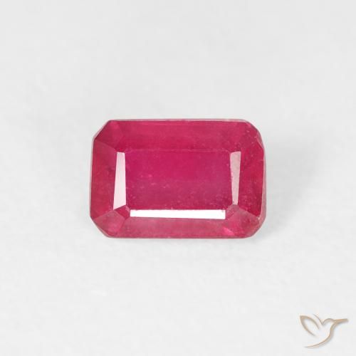 0.86ct 天然 中红 红宝石, 祖母绿式切割, VS