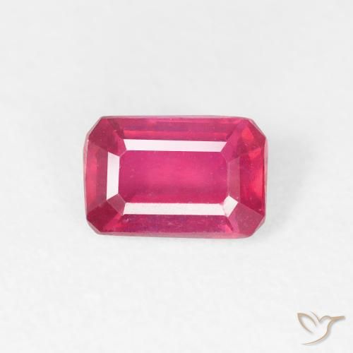 0.77ct 天然 中红 红宝石, 祖母绿式切割, VS