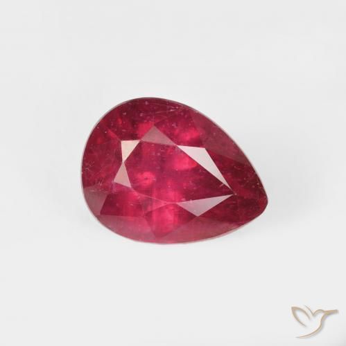 2.11ct 天然 果酱红 红宝石, 梨形, VS
