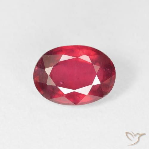 1.88ct 天然 深红色 红宝石, 椭圆形, VS