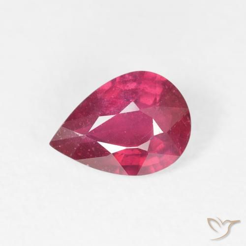 0.93ct 天然 粉红色 红宝石, 梨形, VS-SI