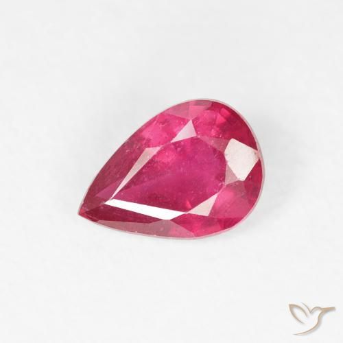 0.83ct 天然 红粉色 红宝石, 梨形, VS-SI