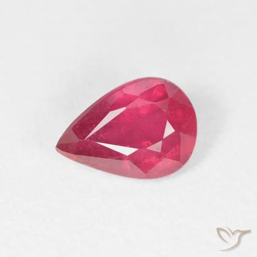 0.96ct 天然 粉红色 红宝石, 梨形, VS-SI