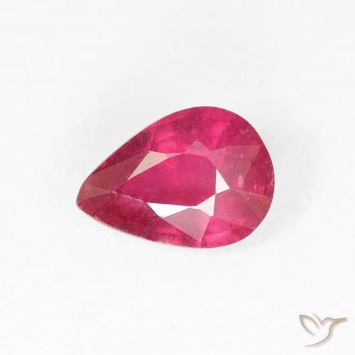 0.95ct 天然 粉红色 红宝石, 梨形, VS-SI