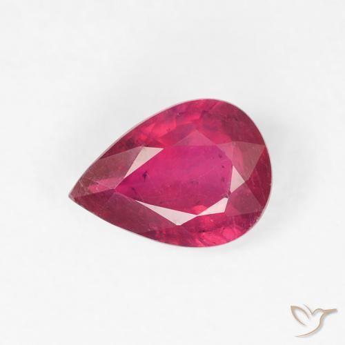 0.97ct 天然 红灯 红宝石, 梨形, VS-SI
