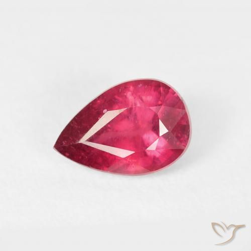 0.94ct 天然 深红色 红宝石, 梨形, VS-SI