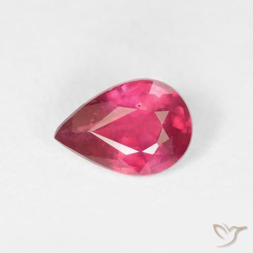 0.79ct 天然 红粉色 红宝石, 梨形, VS-SI