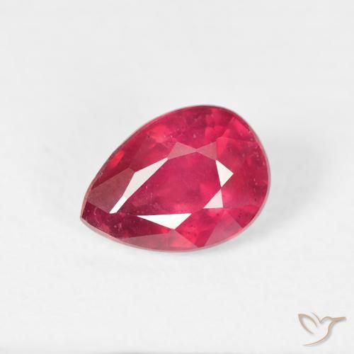 1.10ct 天然 红粉色 红宝石, 梨形, VS-SI