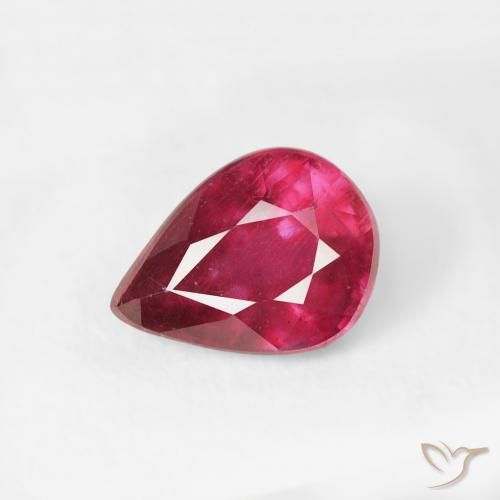 1.04ct 天然 中红 红宝石, 梨形, VS-SI