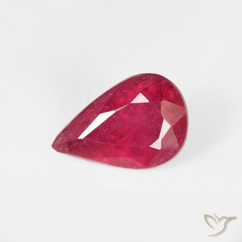 0.82ct 天然 果酱红 红宝石, 梨形, VS-SI